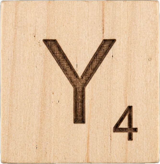 Wooden Tile Y sticker preview