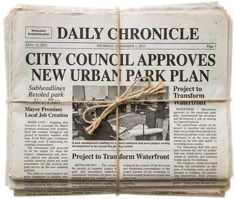 Newspaper Stack Photo object preview