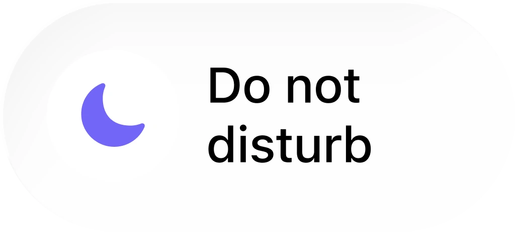 Do not disturb sticker preview