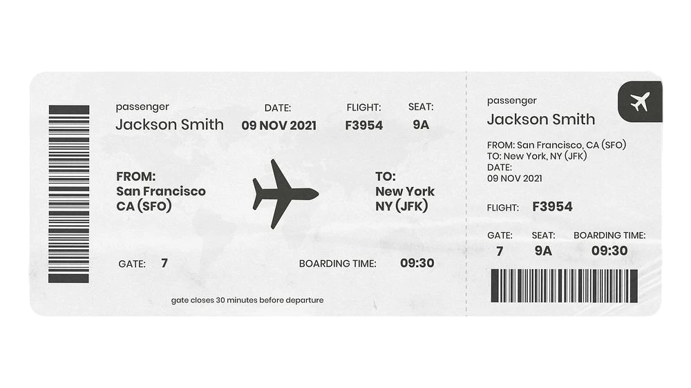 Ticket sticker preview