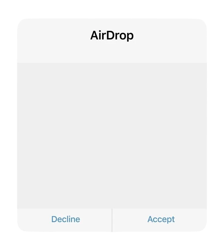 AirDrop sticker preview