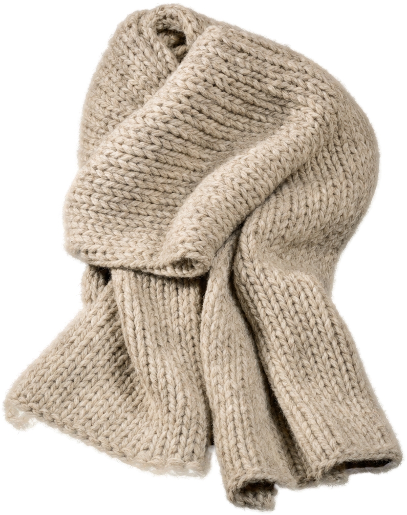 Beige Chunky Knit Scarf object preview