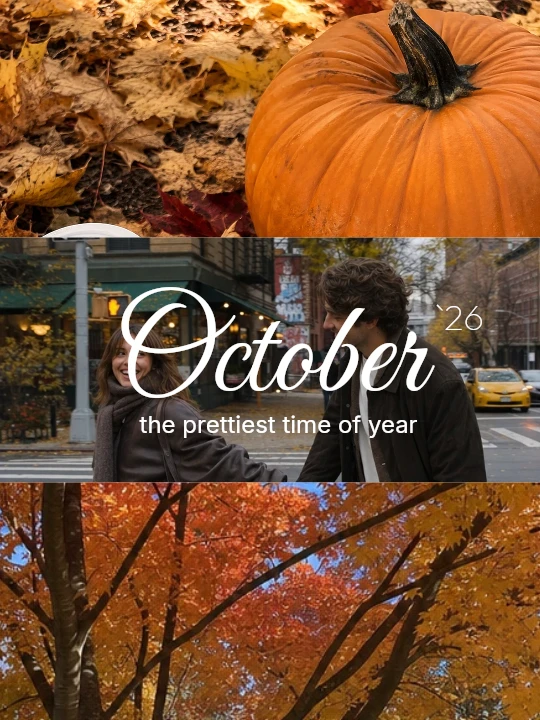 autumn days collage template preview