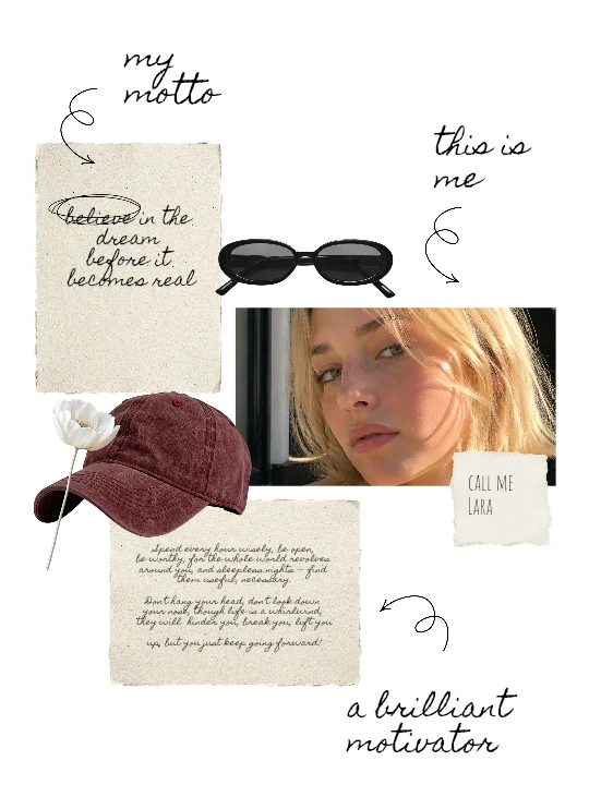 About me collage template preview