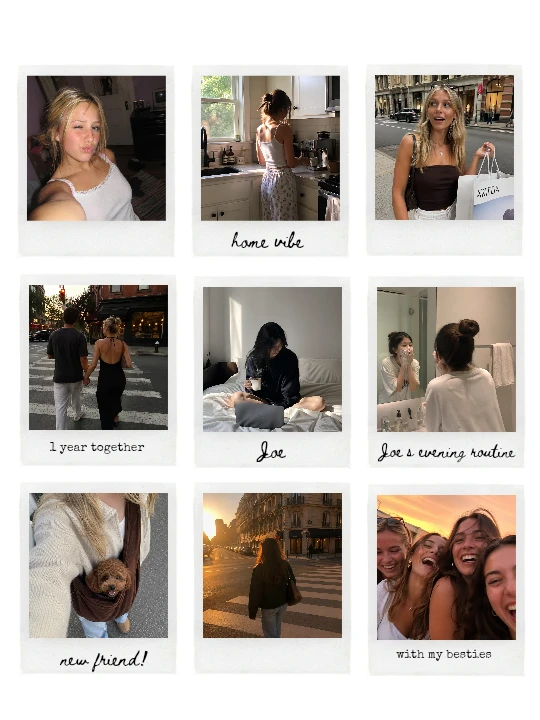 Photograph album collage template preview
