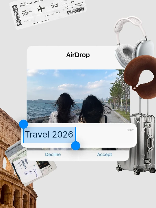 Travel collage template preview