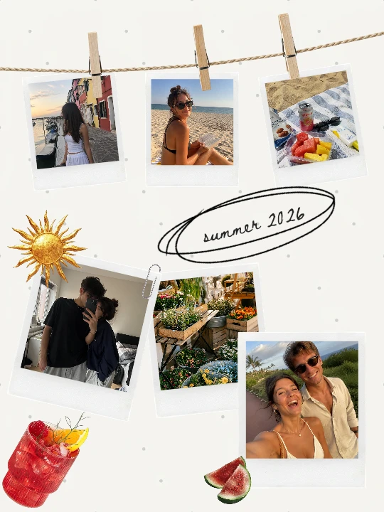 Summer moment collage template preview