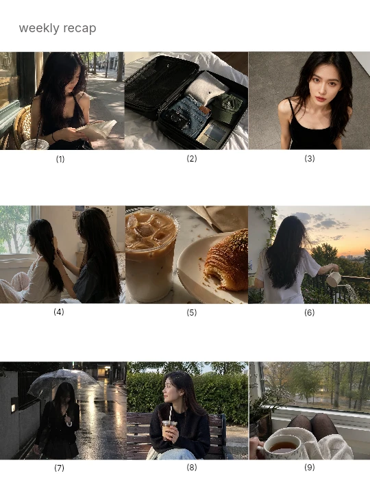 weekly recap collage template preview