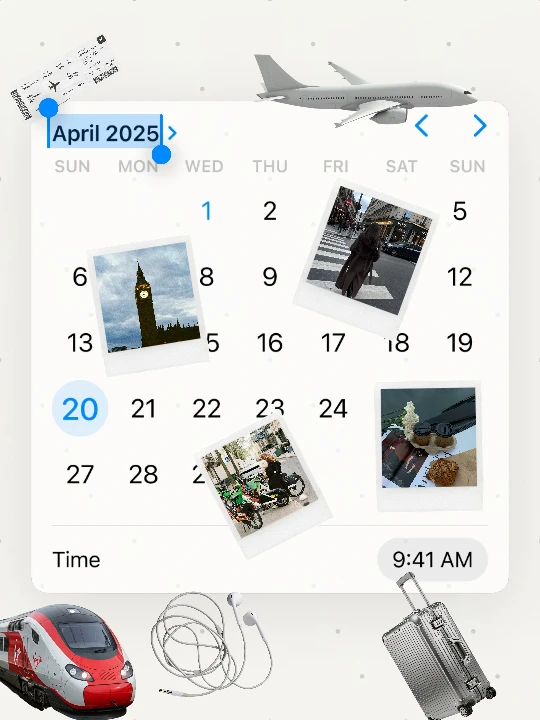 Trip collage template preview
