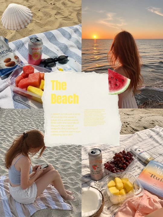 Beach&Sea collage template preview