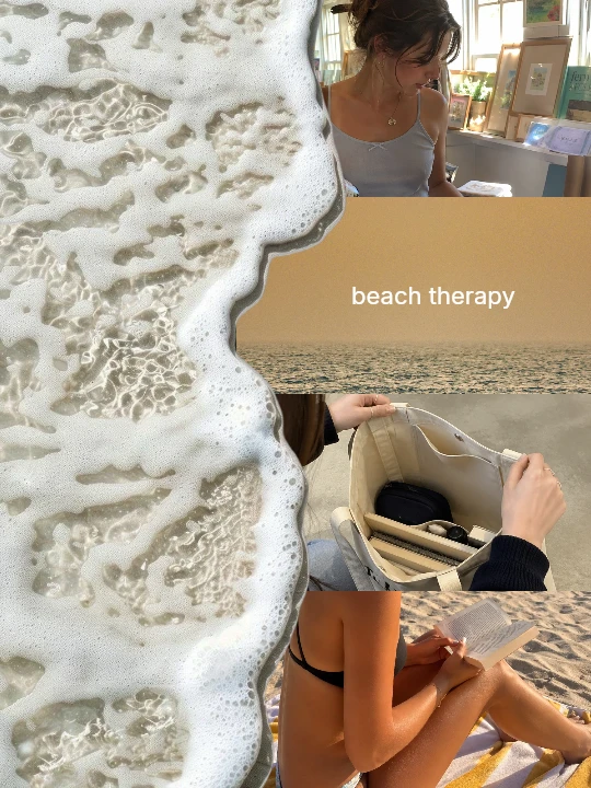 Sea vibe collage template preview
