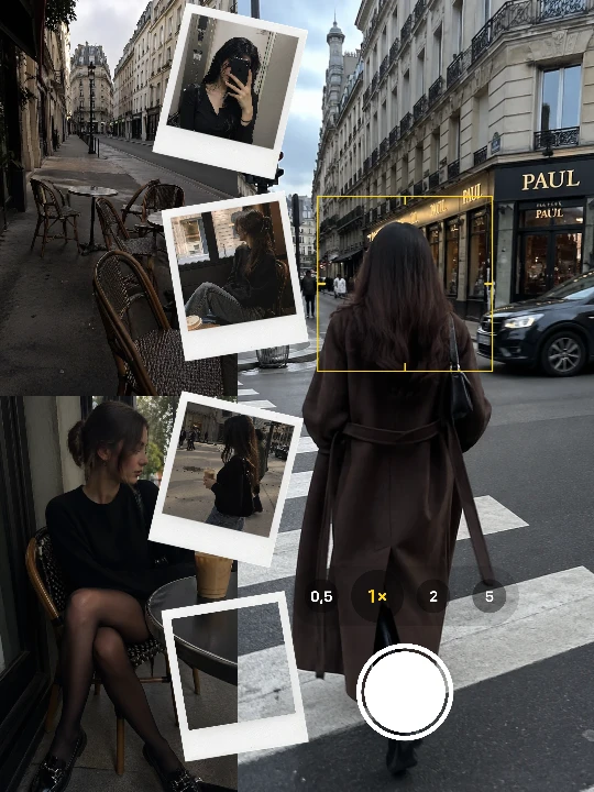 Paris day collage template preview