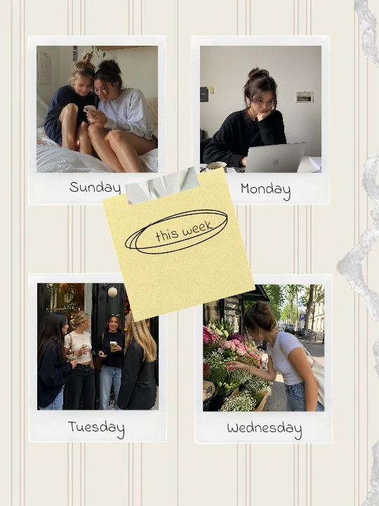 This week collage template preview