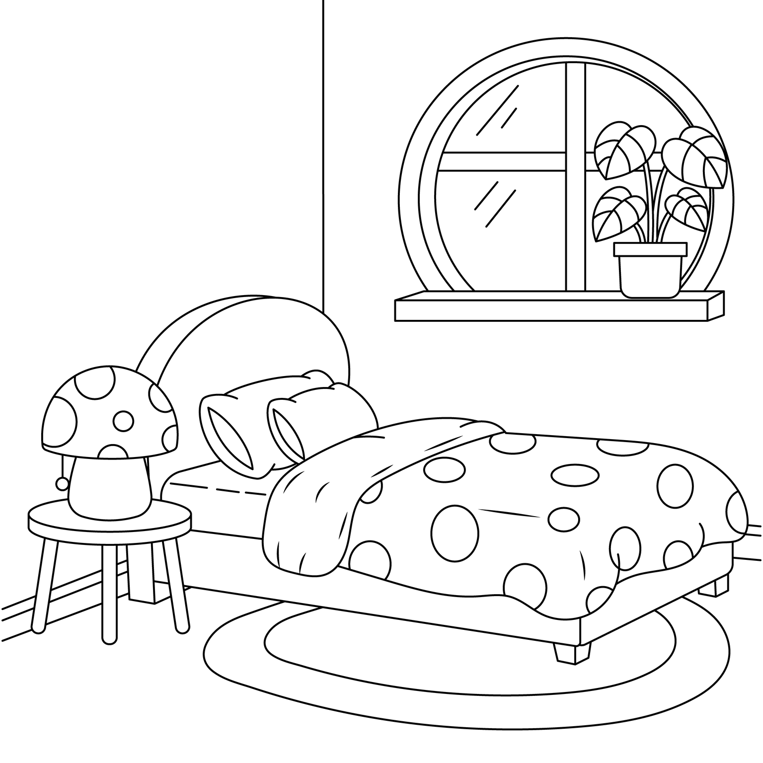 Bedroom Coloring Page coloring page