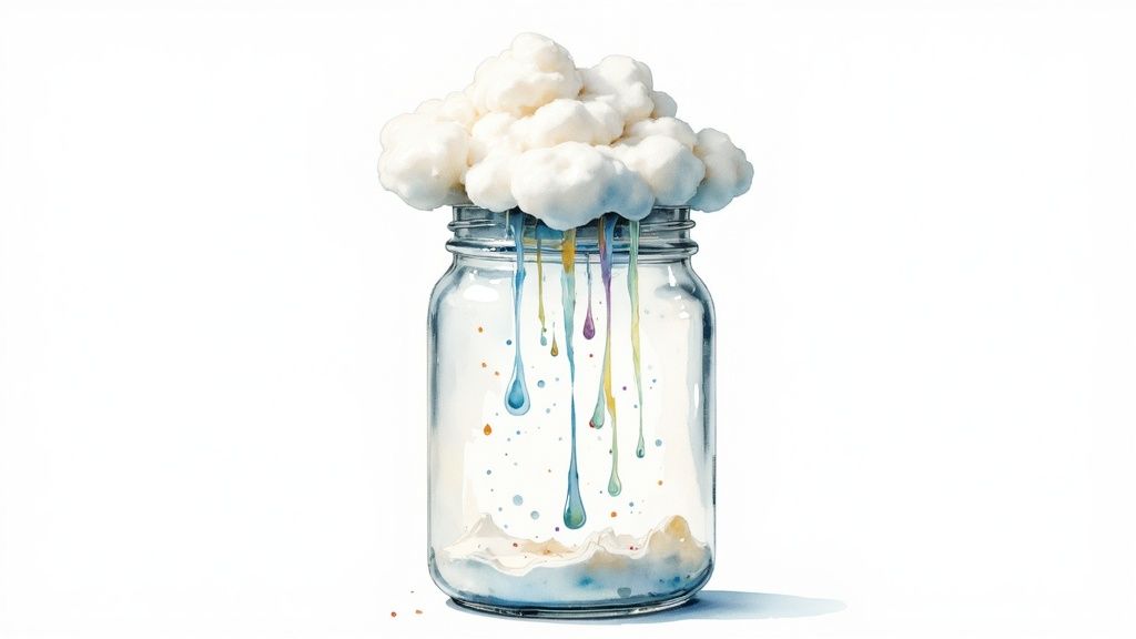 Rain Cloud in a Jar Science Craft