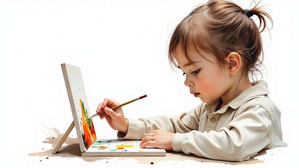 girl paining image