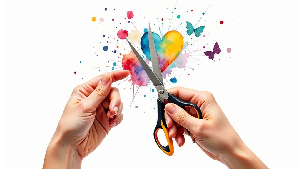 scissors in hands image