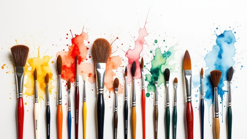Five art therapy exercises displayed.