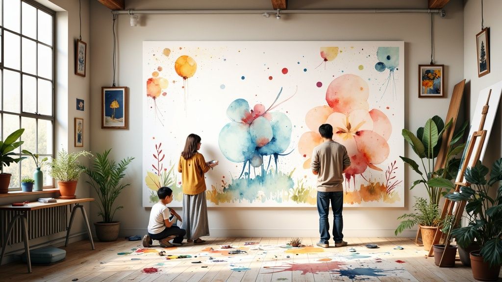 Clay-based group art therapy