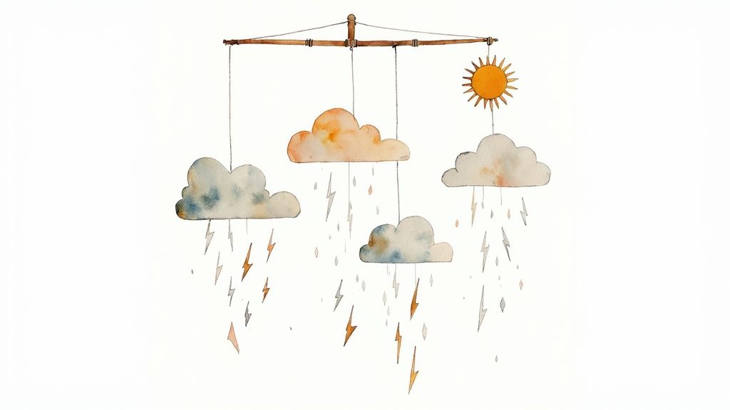 Paper Mache Weather Mobile