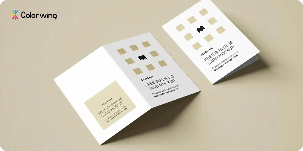 bi-fold-business-cards folded visiting cards