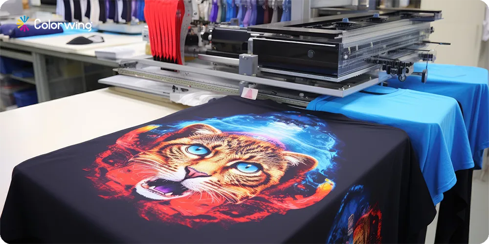 Textile printing method Direct to film