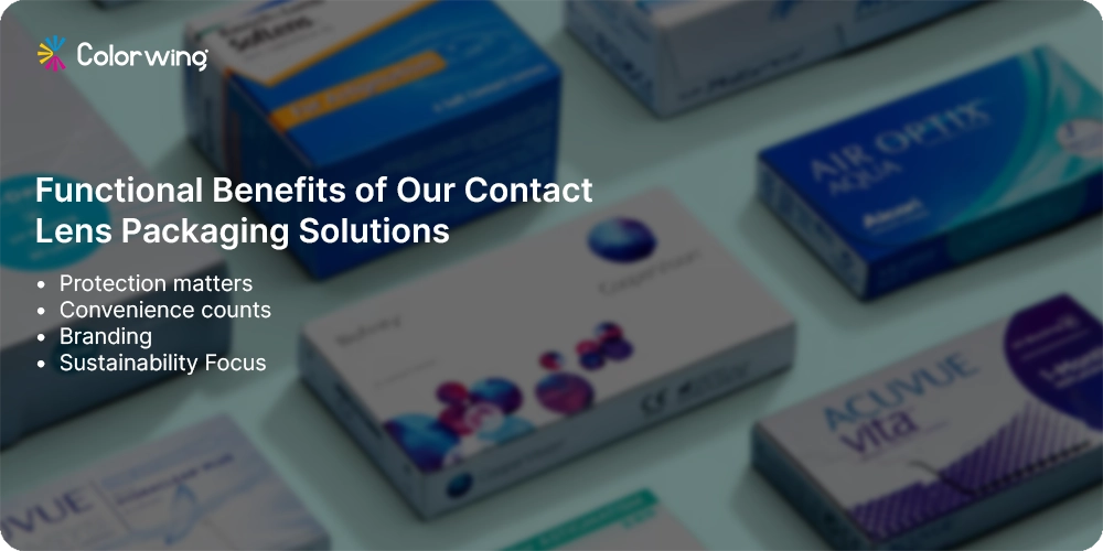 Contact lens packaging benefits