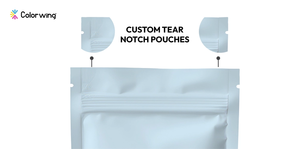 tear notch snack pouches zipper pouch freshness seal