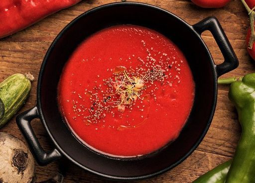 Gazpacho de tomate y remolacha