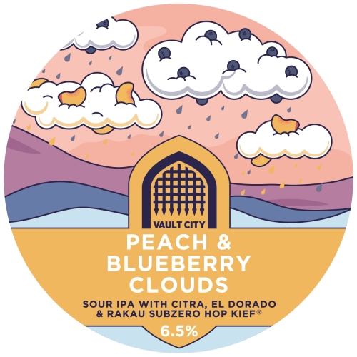 VaultCity Peach Blueberry Clouds