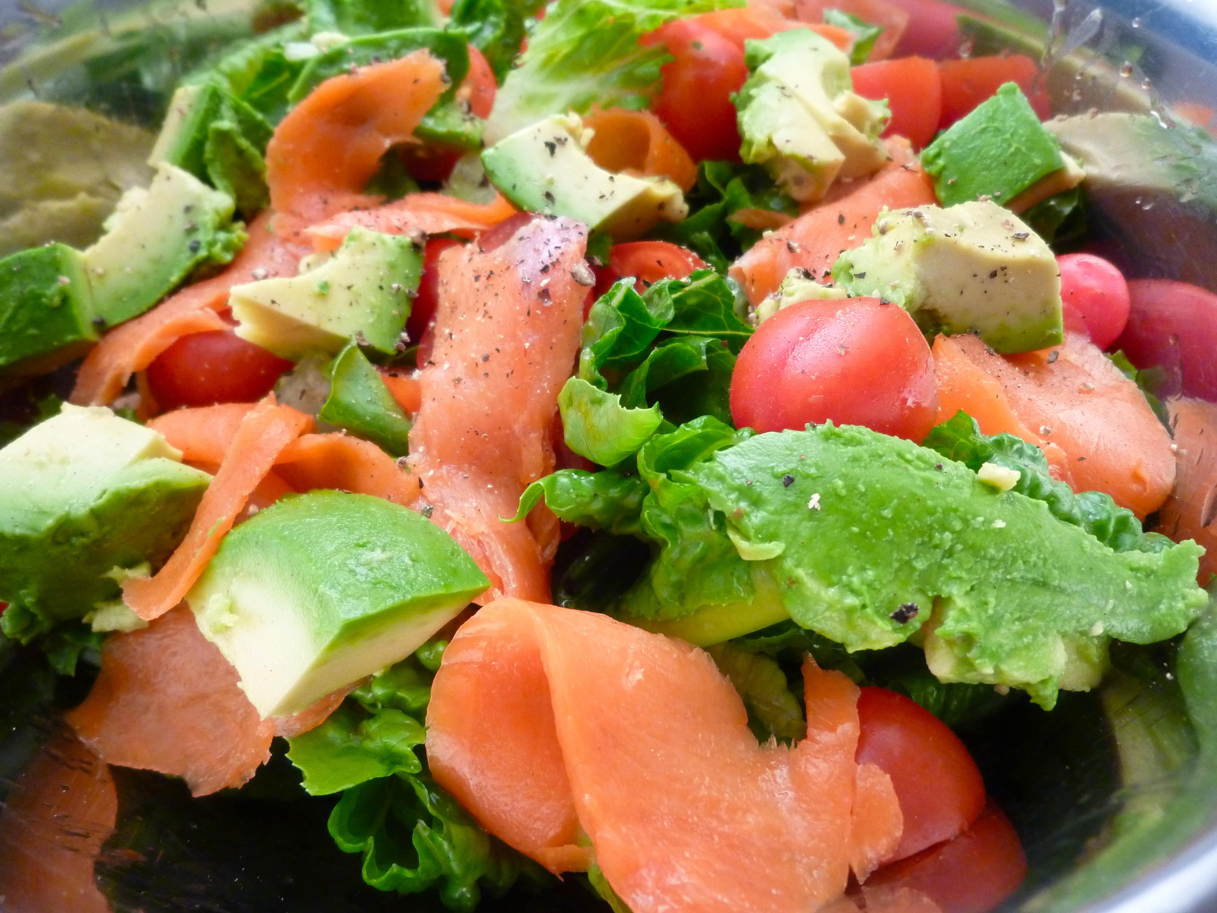 Ensalada Salmon y aguacate
