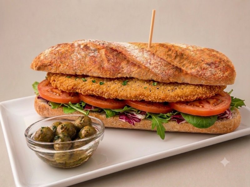 Bocadillo de Pollo rebozado