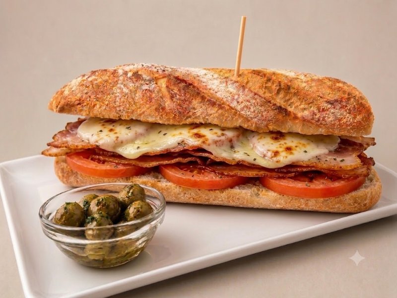 Bocadillo de Bacon y queso