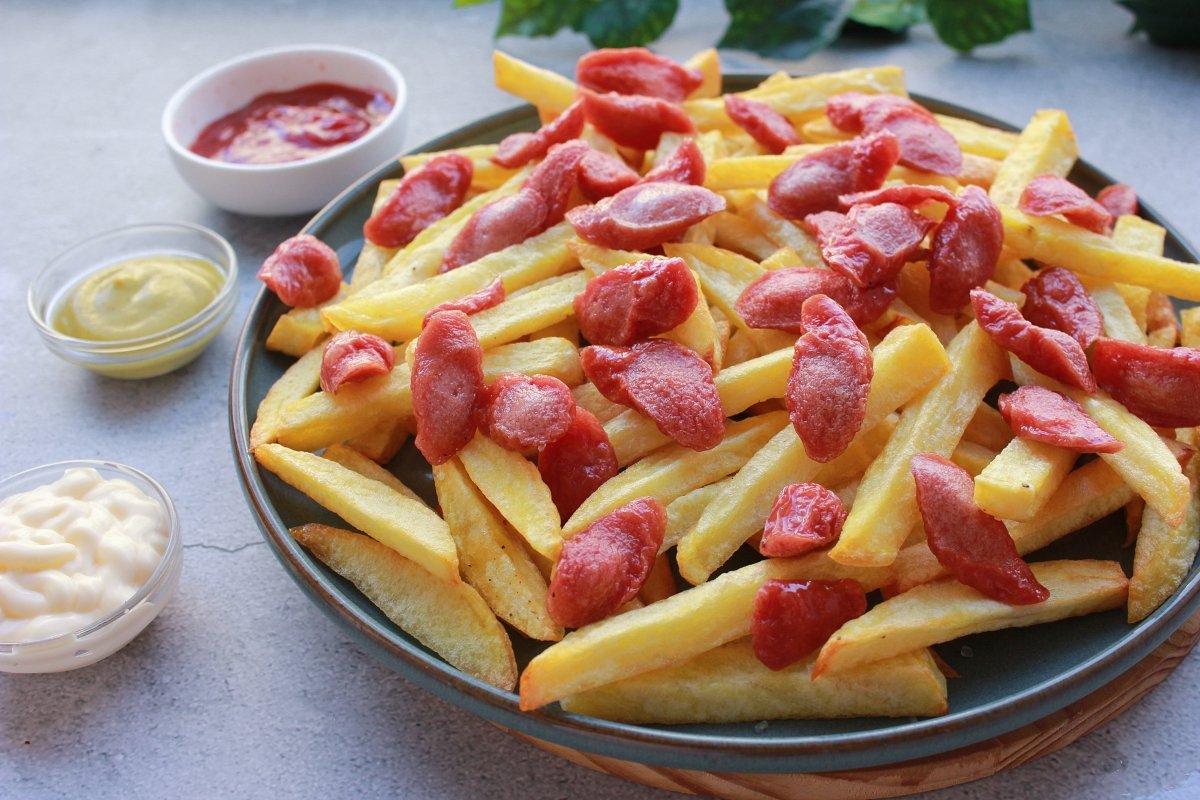 Orden de papas con salchichas
