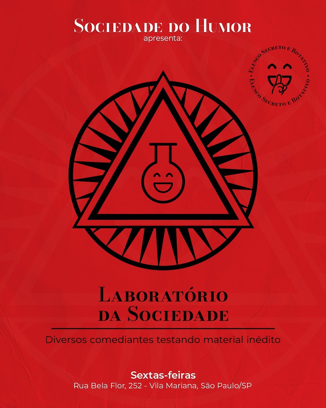 Laboratório da Sociedade | Diversos comediantes testando material inédito