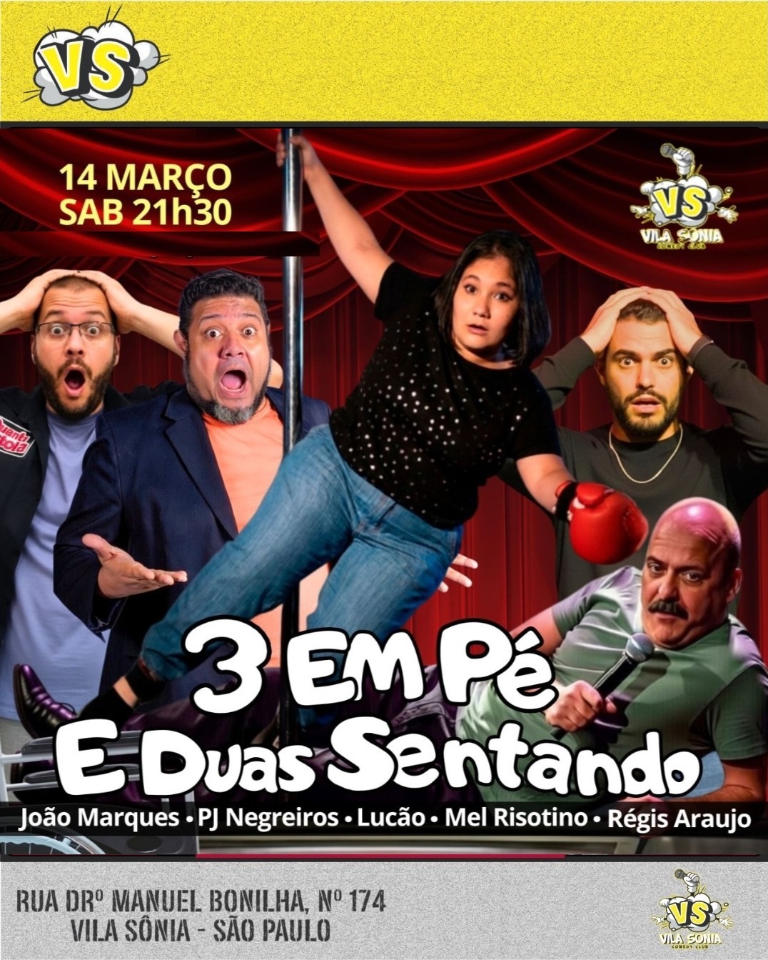 3 em Pé e Duas Sentando