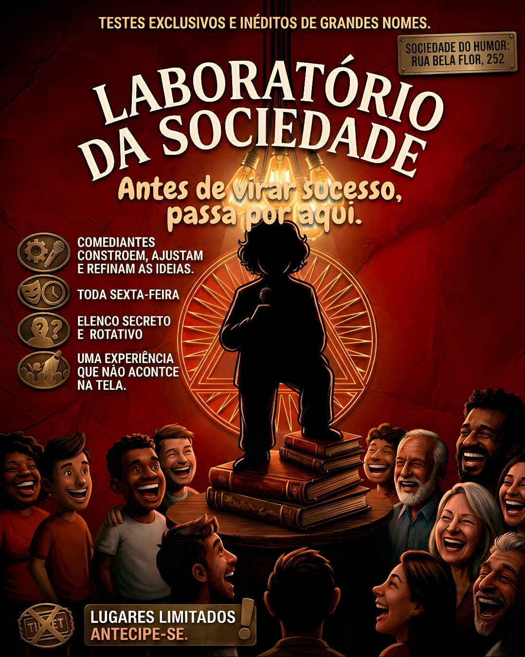 Laboratório da Sociedade | Elenco secreto. Piadas inéditas.