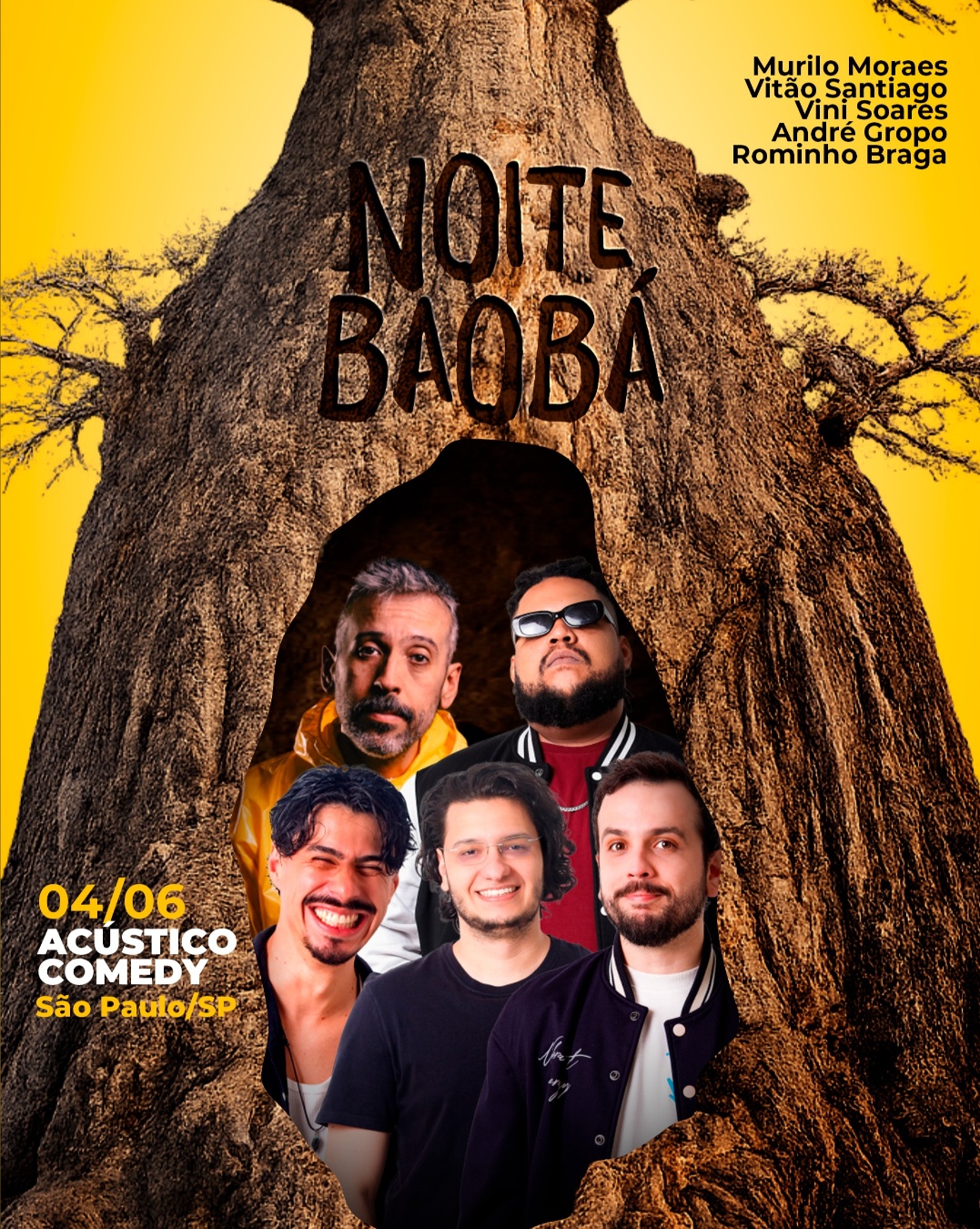 NOITE BAOBA NO ACÚSTICO COMEDY
