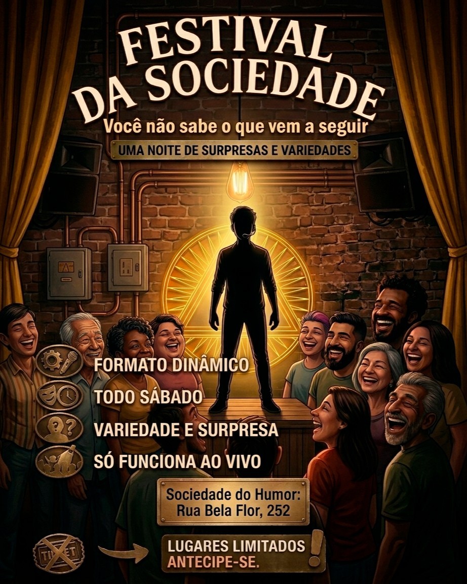 Festival da Sociedade | Stand up, improviso, mágica e mais. Tudo no mesmo show