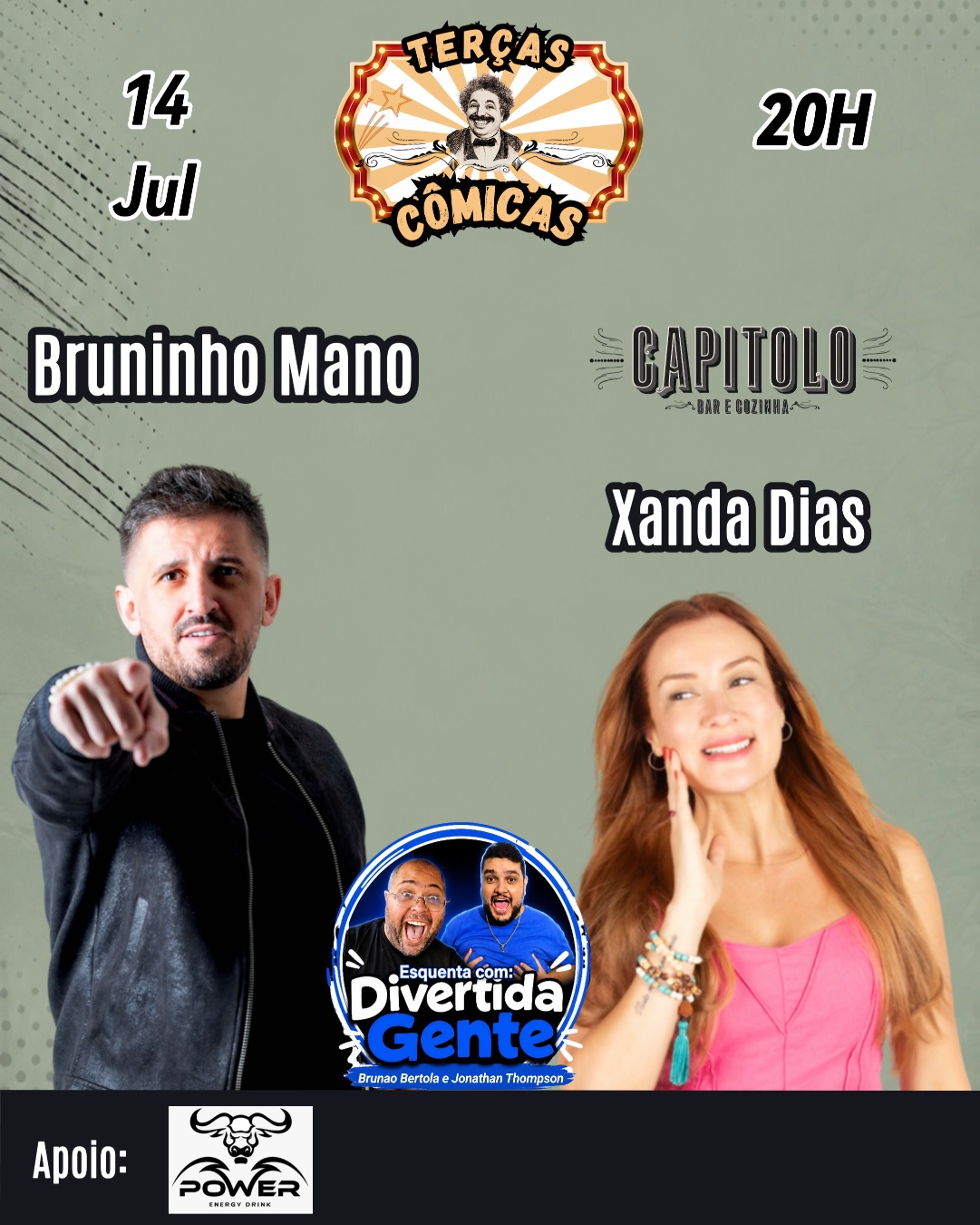 Terças Cômicas com Bruninho Mano e Xanda Dias