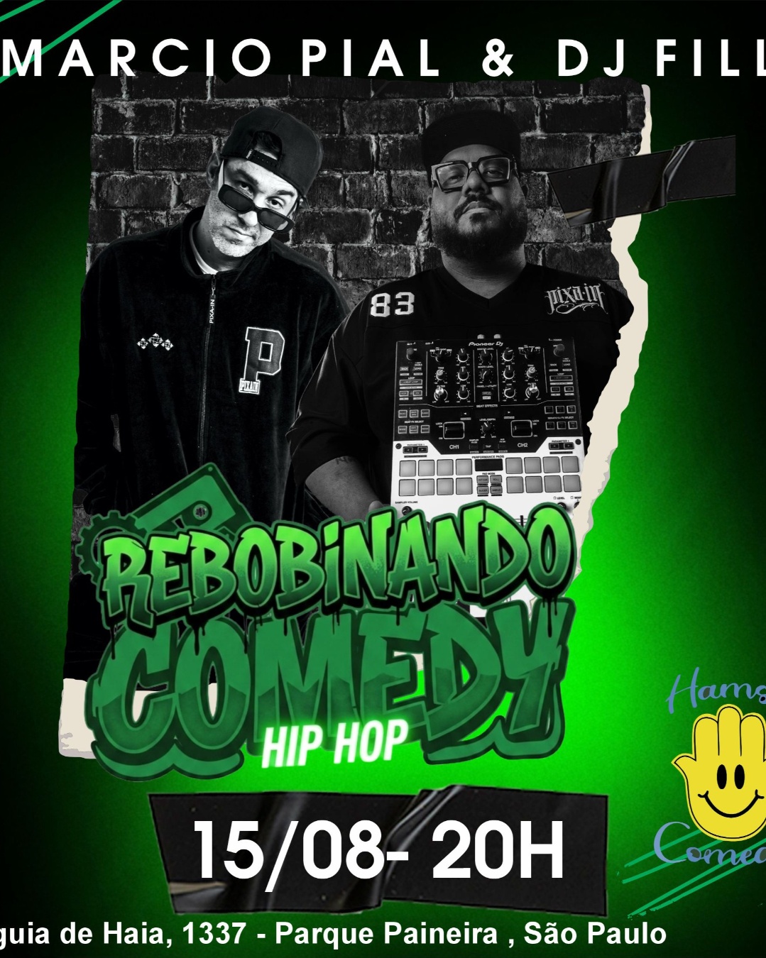 Rebobinando Comédia, Dança e Improviso com Marcio Pial e D.J Fill