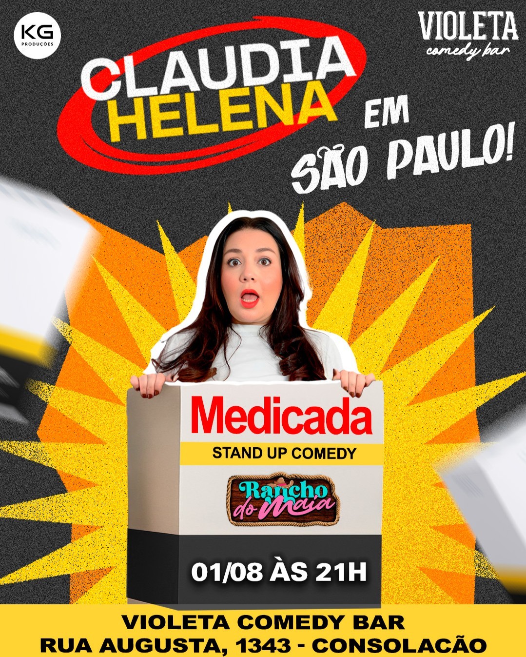CLAUDIA HELENA em MEDICADA - Show de Comédia