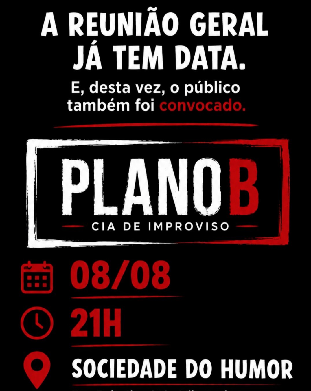 [08/08 - 21h] 🎭 FUNCIELENCO - Um espetáculo da Plano B — Companhia de Improviso