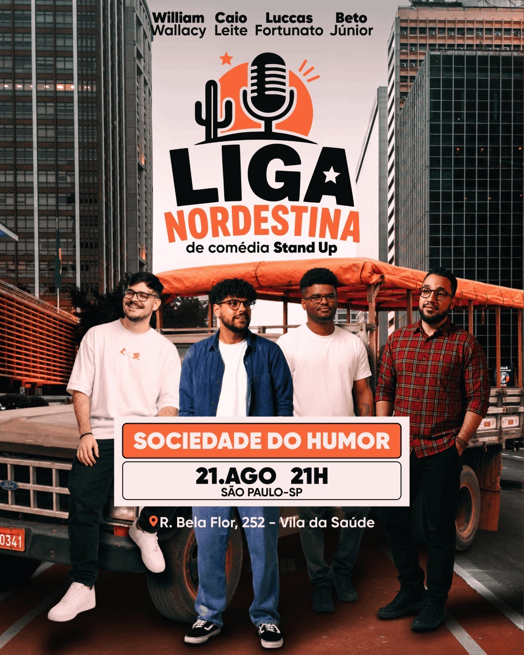 [21/08 - 21h] Liga Nordestina de Comédia Stand-Up na Sociedade do Humor