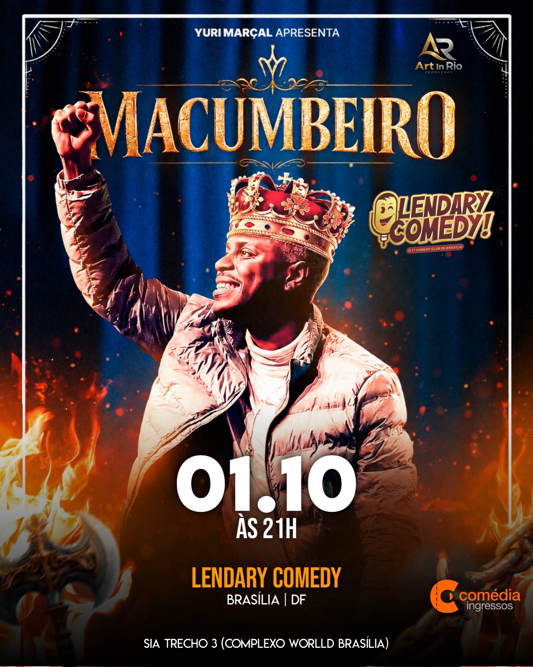 Yuri Marçal - MACUMBEIRO - NOVO SHOW | Brasília| Lendary Comedy