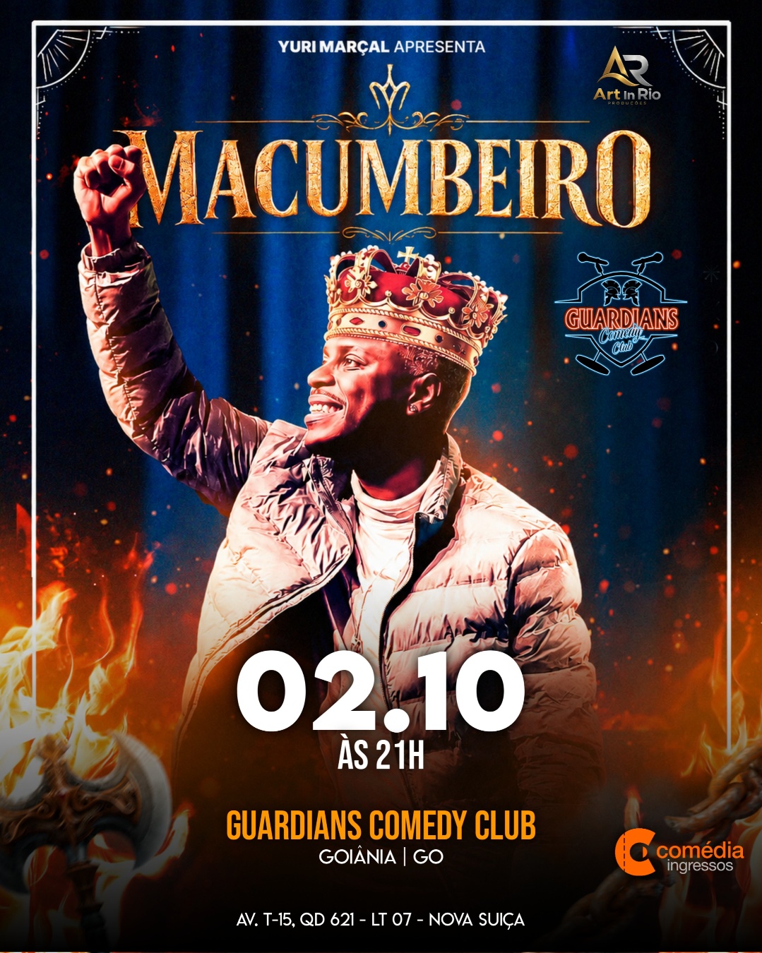 Yuri Marçal - MACUMBEIRO - NOVO SHOW | Goiânia | Guardians Comedy