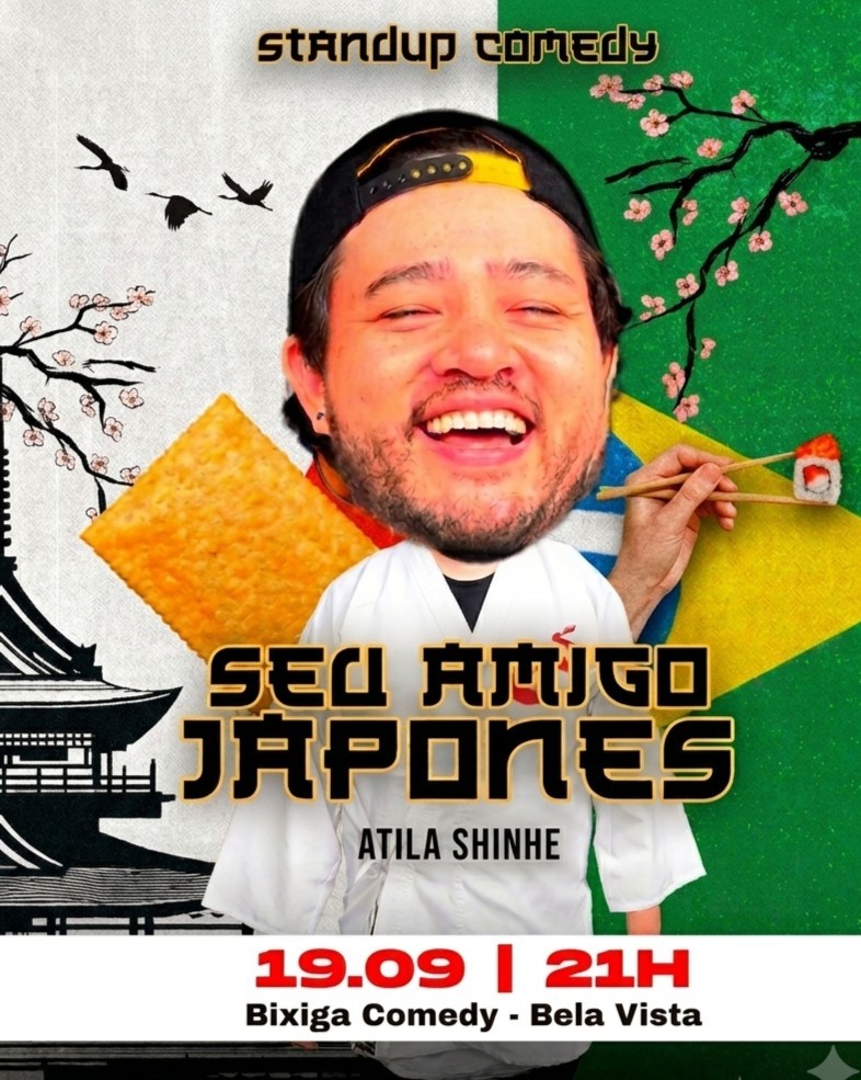 Atila Shinhe em Seu amigo Japones - São Paulo - Bixiga Comedy
