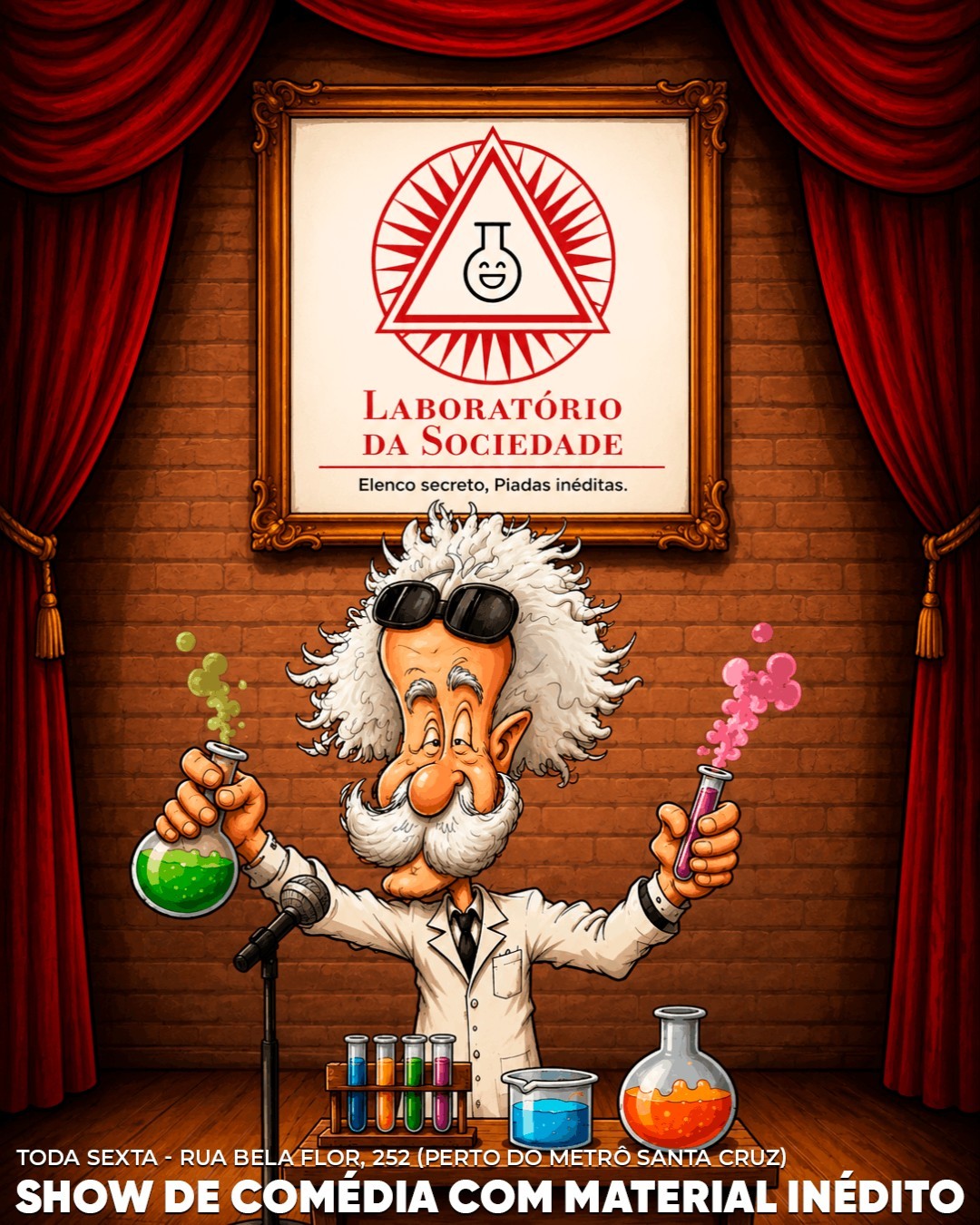 Laboratório da Sociedade | Elenco secreto. Piadas inéditas.