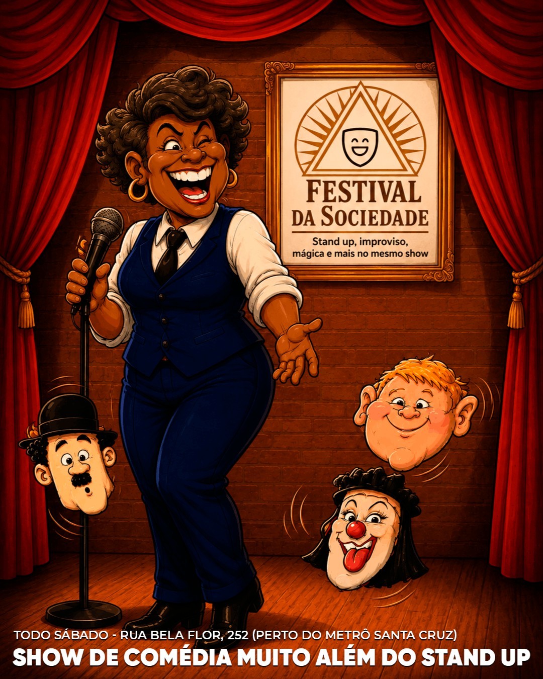 Festival da Sociedade | Stand up, improviso, mágica e mais. Tudo no mesmo show