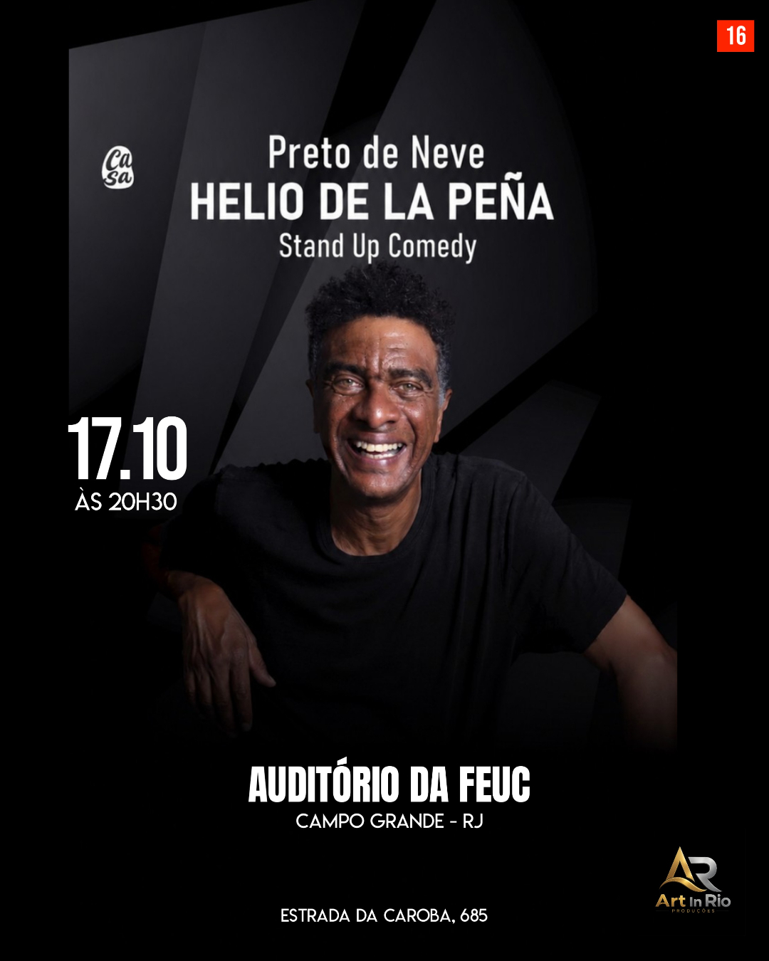 Helio De La Peña em "Preto de Neve" - Standup Comedy